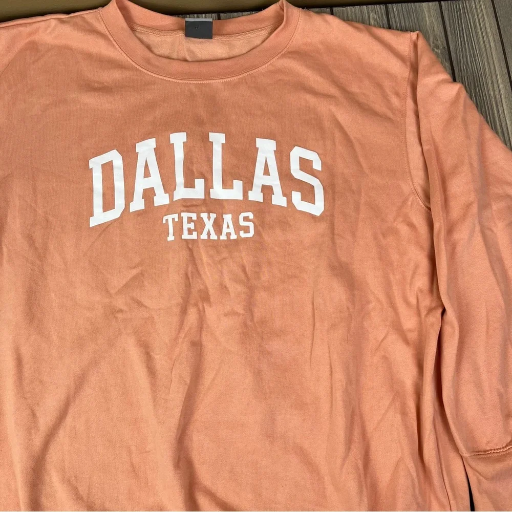 Oversized Dallas Texas Graphic Crewneck Sweatshirt Pullover 2XL MV Sport - Picture 10 of 14